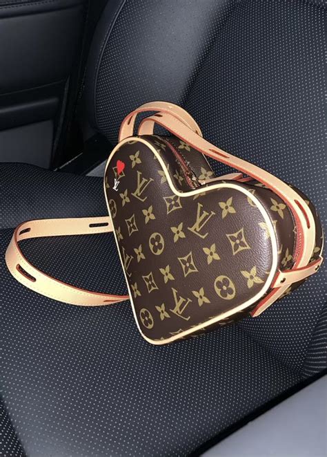 heart shaped lv bag